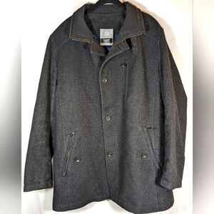 Bugatti Wool Cotton Polyester Winter Jacket Buckle Neck Strap Size XXL(44R)